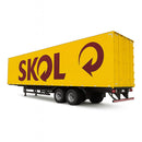 Miniatura Caminhão SC124 6x4 Com Controle Remoto + Carreta de BRINDE e Som Bluetooth (OFERTA DE ANO NOVO) Caminhão Miniatura Essentia Brasil Azul Skol 